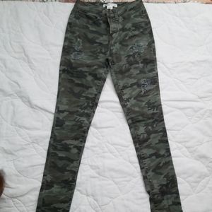 Mudd Camouflage Distressed Skinny Jeans